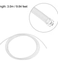 Nylon Line Hose Tube PA6 4mm ID x 6mm OD, 3 Meter Length Pneumatic Tubing coiled, translucent, with size details inset.