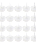 Image of 100 Count Furniture Foot Pads With Nails 0.94 Inch Round Plastic Glides for Sofas and Chairs White No Slip Floor Protectors.