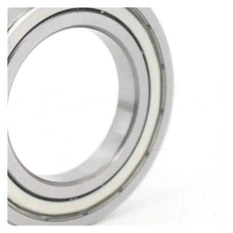 Close-up of Deep Groove Ball Bearing 16002ZZ 15x32x8mm dual shielded steel, ideal for machinery and DIY projects, showing two-sided metal cover.