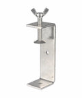 Begot 304 stainless steel C-clamp with wide jaw opening and wing bolts, side view