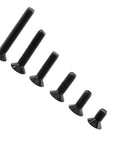 M3 Hex Socket Screws And Nuts Kit, Alloy Steel 250PCS Assorted Bolts Set, M3 X 6mm 8mm 10mm 12mm 16mm 20mm, Flat Head, Perfect For DIY 3D Printing, Sheet Metal, Woodworking And Home Repairs black flat head screws
