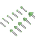Jiawu Premium Round Nose Router Bit Kit 11 pieces made of cemented carbide for heavy duty woodworking projects.