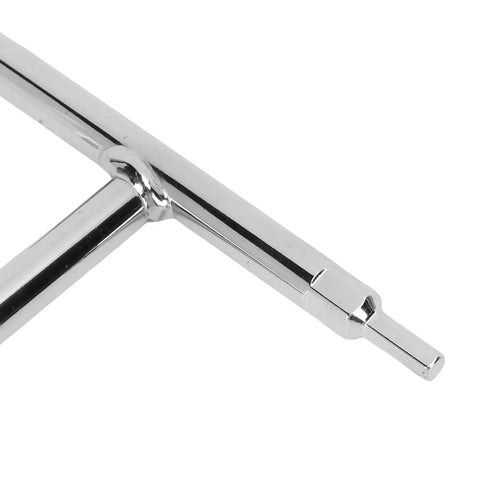 Essential T Handle Hex Wrench Set With 4mm 5mm And 6mm Sizes Made Of Heat Treated Steel For Motorcycle Bike Car Repair Auto Mechanic Work And DIY Home Maintenance Projects That You Gotta Have In Your Garage close-up chrome finish