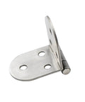 Folding Table Hinge Kit With Flush Mounted Self Supporting Stainless Steel Hinges For Cabinets, side view with three holes