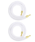 Lux Velvet Stanchion Rope White With Gold Hooks Five Foot Crowd Control Barrier For VIP Parties And Event Decor in coiled display