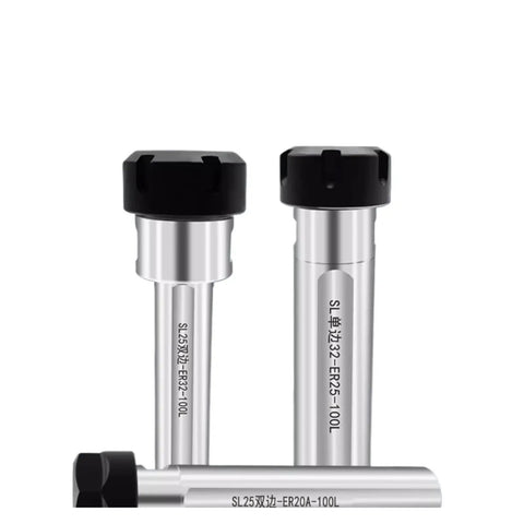 Heavy Duty Extended Rod Side Fixed ER Chuck For CNC Lathe And Milling Machines Featuring Precision Threading And High Hardness Steel close-up view.