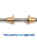 Tough As Nails T20 Lead Screw With Right Left Threads And Secure Nut For Slick 3D Printer And Cnc Gantry Upgrades Built Durable Stainless Steel Construction For Smooth Run Every Time