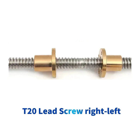 Tough As Nails T20 Lead Screw With Right Left Threads And Secure Nut For Slick 3D Printer And Cnc Gantry Upgrades Built Durable Stainless Steel Construction For Smooth Run Every Time