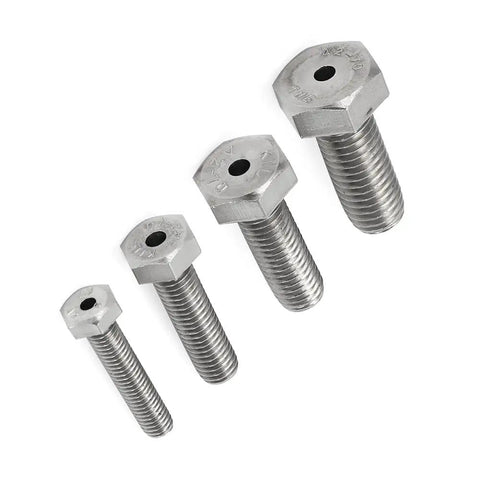 Stainless Steel Drill Guide Kit For Broken Studs 25mm Guide With M6 M8 M10 M12 heavy duty precision machined bolts displayed
