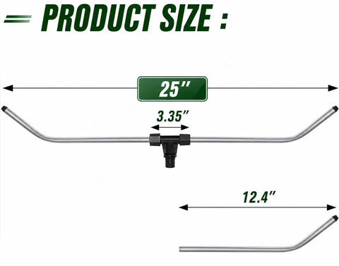 Universal Tractor Sprinkler Parts Kit For Lawn Tractors With Wide Coverage Easy Install Built To Last Compatible With Orbit 58322 And Nelson 818653-4002 Keeps Your Yard Lush With Minimal Fuss, 25in aluminum arm