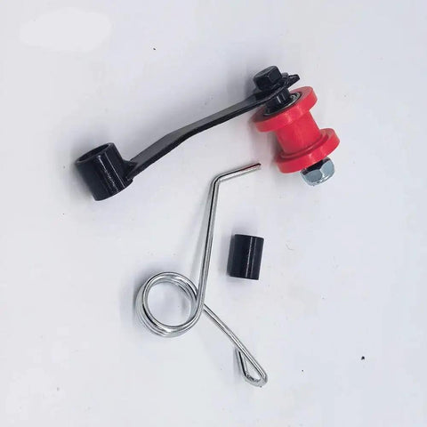 Heavy Duty Chain Tensioner Spring Roller Slider Guide Adjuster Pulley Fix For 110 To 250Cc Quad Dirt Bike Jlg-110 Stop Skipping And Protect Sprockets red spring roller guide with black arm and hardware