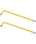 Two Pack 5/32 Ball End Hex Key Allen Wrench Set 5.67 Inch L Shaped Long Arm S2 Steel Chrome Finish Heavy Duty SAE Internal Hex Driver