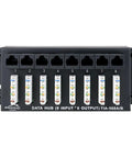 8 X 8 Ethernet Patch Panel Module For Home Office Networking, Color Coded 110 Punchdown Terminals, Front View
