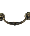 4 Pack Vintage Antique Bronze Bail Drawer Pulls 4.5 Inch Center To Center Drop Swing Dresser Cabinet Knobs 114 MM Dark Zinc Alloy Hardware