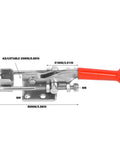 Beefy Heavy Duty Toggle Arm Clamp For Machining And Parts Assembly 320 Kg 704 Lbs Clamping Power 304 Stainless Steel Elbow Bar 51 Mm Reach Smooth Lever Action That Counters Side Thrust And Keeps Joints Tight, 98mm long