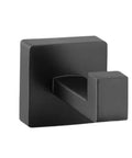 Solid Double Hook Wall Mount For Small Bathrooms Sleek Silver Finish Space Saving Towel Rack With Heavy Duty Grip Easy Wipe Design That Totally Flips Your Messy Vibe Today, black material single hook.