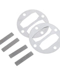 Universal Air Compressor Reed Valve Plate Kit With Aluminum Gasket Connection For Noise Reduction And Heavy Duty Easy Install Silver Spare Accessory Parts, with two plates and reeds