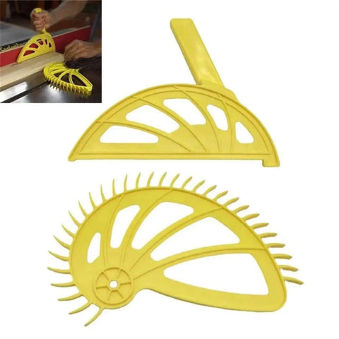 Woodworking Push Block Set 2 In 1 Portable Anti Slip Push Stick For Table Saws And Routers ABS Plastic Durable Offset Handle in yellow
