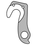Derailleur Hanger 167 Replacement For RE171A Dropout, durable 6061 aluminum, black, side view outline without bolts