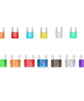 Color-coded fuses from 170 Piece Blade Fuse Assortment Kit With Maxi 30A 100A And 5A To 30A Fuses For Marine RV Camper Boat Truck