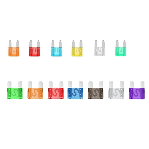 Color-coded fuses from 170 Piece Blade Fuse Assortment Kit With Maxi 30A 100A And 5A To 30A Fuses For Marine RV Camper Boat Truck