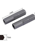 3 Pack Quarter Inch To Micro 6.35mm Hex Socket Screwdriver Bit Adapters, 25mm Long, Magnetic Head Sleeve, S2 Alloy Steel