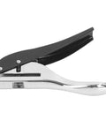 Side view of Heavy Duty Metal Hole Punch 3mm Single Hole Puncher, 25 Sheets Capacity, handheld DIY tool for office and home use.