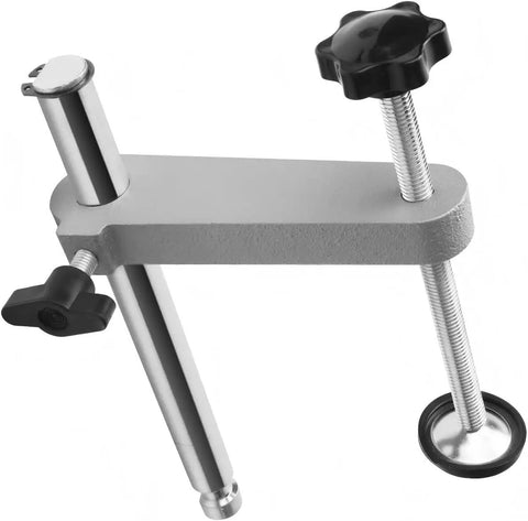 Heavy Duty Steel Miter Saw Clamp Assembly Replacement Hold Down Handles For Woodworking Crews With Ballistic Grip and Dope Accuracy, detailed view of clamping handle.