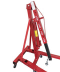 Heavy Duty 2 Ton 4000 Lbs Engine Hoist Cherry Picker With Telescopic Boom and 6 Iron Caster Wheels hydraulic arms and caster wheels