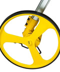 Close-up of Heavy Duty Gear Driven Measuring Wheel With Tough Plastic Housing And Five Digit Counter Built Like A Tank.