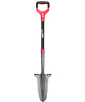 Drain Spade Root Saw Shovel With Fiberglass Handle For Digging Trenching And Transplanting 45.3 Inches front view with serrated blade