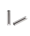 Pro Grade Heavy Duty Badass Slotted Spring Pins M1.5 By 6mm 304 Stainless Steel Split Rolling Dowel Fasteners close-up view.