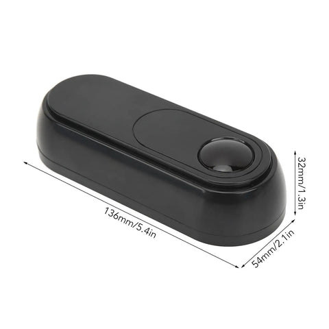 Infrared Beam Gate Sensor Outdoor IP55 measures 136mm x 54mm x 32mm, sleek black housing, ideal for garage door security system.