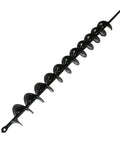 Black 2 Inch By 24 Inch Planting Auger Drill Bit For Garden Earth Digging Fits Three Eighths Inch Hex Drive Drills