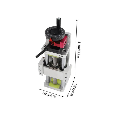 Vertical view of 100mm Travel Linear Stage Actuator With 1605 Ballscrew Dual Optical Axis Linear Rail Guide for CNC and 3D printers