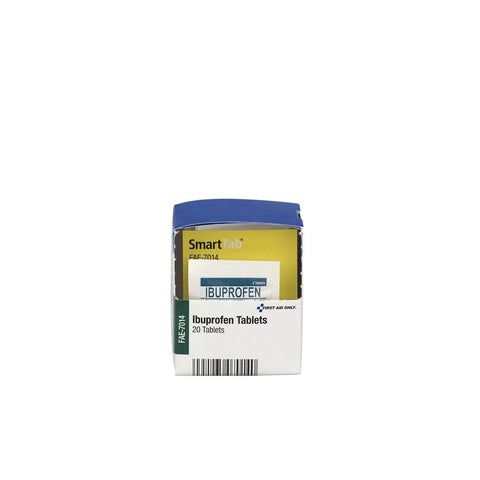 Ibuprofen tablets box, First Aid Only SmartTab FAE-7014, 20 tablets