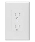 Masque Revive White Polycarbonate 1 Gang Wall Plate Cover For Electrical Outlets Replaces Old Discolored Cracked Painted Or Yellowed Covers