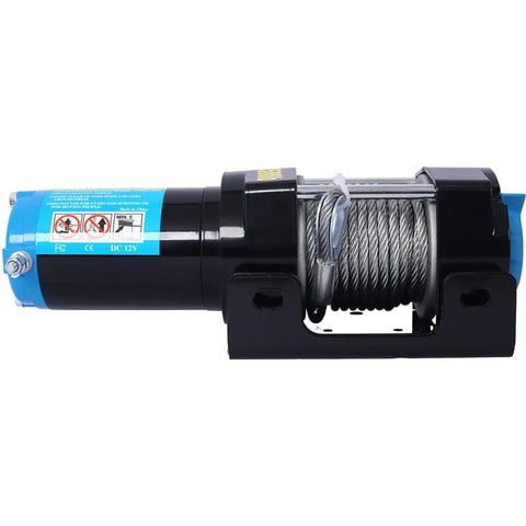 Rock Hard 3500 Lbs Winch For ATVs And UTVs With Wireless Remote And Steel Cable, waterproof electric winch with steel cable.