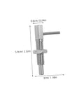 Heavy Duty Stainless Steel Indexing Lock Plunger Pin With Spring Loaded Safety Latch For A No Sweat Setup And Rock Solid Hold On Cabinets And Auto Parts, measuring 5.9cm by 3cm.