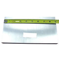 Three Quarter Inch By Twelve Inch By Nine Inch Aluminum 6061 Rec Bar Solid Extruded Stock with ruler on top