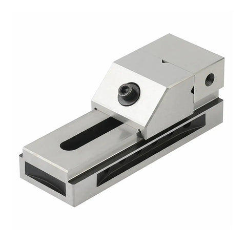 2 Inch Precision Vise With Quick Adjust Jaw Width For CNC Milling And Surface Grinding HRC58-62 Hardened Workholding Fixture On Table A True Boss Level EDM Clamp For Serious Machinists And Hardware Shops, silver steel body