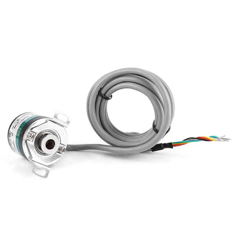 Tough As Nails Rotary Encoder With Hollow Shaft And Three Phase Output 5V And 24V Power Ready High Precision Industrial Sensor.