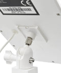 Close-up of a solar panel connected to a mount using One Quarter Inch Threaded Mount Adapter For Ring Solar Panel Two Pack Black Easy To Install