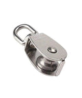 Beefy Cable Pulley Wheel Set For Lifting Rope M15 Size 2 Or 4 Pieces 304 Stainless Steel Rotating Single Pulley Wheel 360 Degree Rotation Rugged Corrosion Resistant Easy To Use, single stainless steel pulley