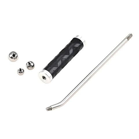 Pro Grade Saxophone And Wind Instrument Dent Repair Kit With Metal Ball Set And Long Rod, Perfect For Curved Necks, Works On Saxophones, Trumpets, French Horns And More, Smooth Finish Maintenance Tools, metal balls and bent rod on white