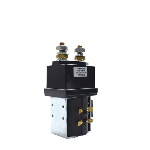 Solid SW200 Fully Electric Contactor For ZJ400Y Stacker Relay in clean silver finish, showcasing robust electrical connections.