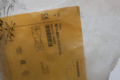 Inductive Proximity Sensor NI15 M30 Y1X H1141 8.2V DC For Industrial Automation package label, M30 sensor box