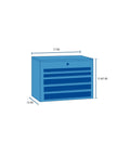 Illustration of VersaStack Deep Tool Box Lockable 17 Inch Organizer with size dimensions