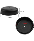 32 Pack Wrought Iron Patio Furniture Base Glides 1.5 Inch Chair Leg Floor Protectors with drainage holes, black round insert