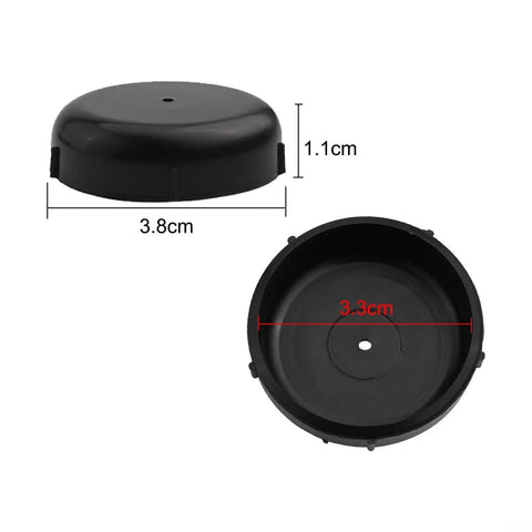 32 Pack Wrought Iron Patio Furniture Base Glides 1.5 Inch Chair Leg Floor Protectors with drainage holes, black round insert